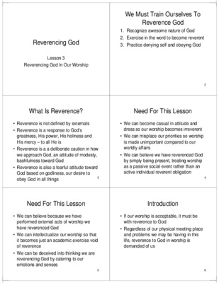 reverence Book