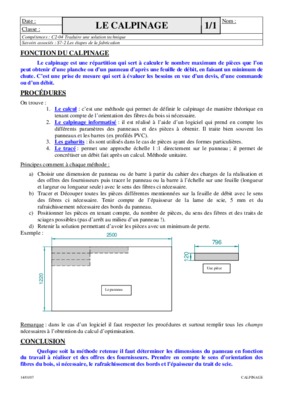 calpinage appui Book