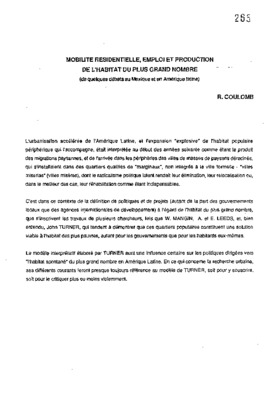 mobilite residentielle Book