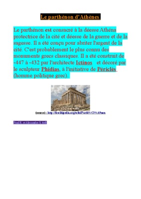 le parthenon Book