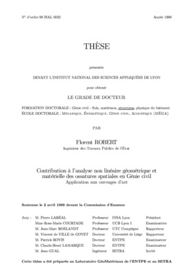 non linearite materielle et geometrique Book