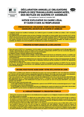 declaration annuelle obligatoire d_emploi des travailleurs Book