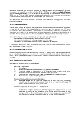 contrat de travail secteur nettoyage suisse romande Book