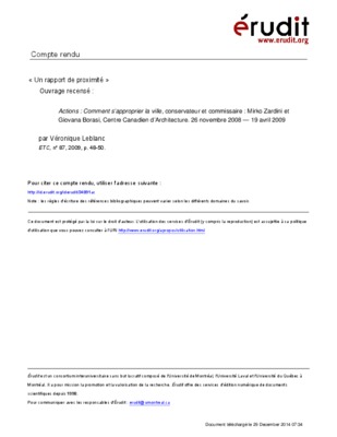 actions comment s_approprier la ville Book