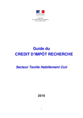 guide pratique credit impot recherche Book