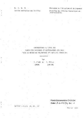 les proprietes geotechniques ignimbrites Book