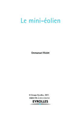 le alternateur mini eolien pdf Book