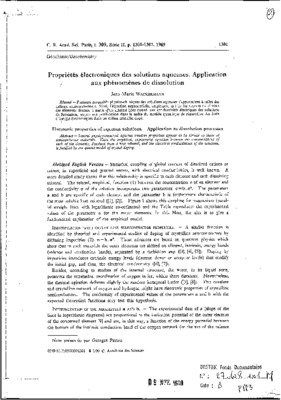 application des proprietes electroniques de la matiere Book