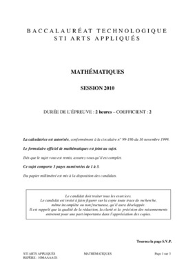 baccalaureat technologique sti arts appliques 2007 collocation Book