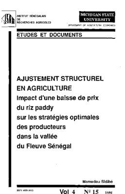 impact du programme d_ajustement structurel Book