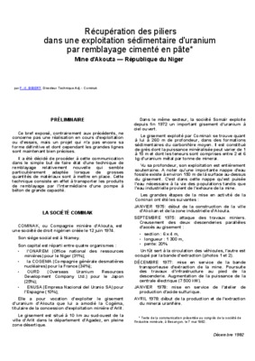 discription sur les techniques du methode d_exploitation par remblayage hydraulique Book