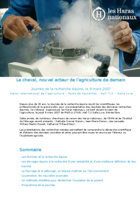 les chevaux partant de demain Book
