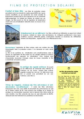 films de protection solaire Book