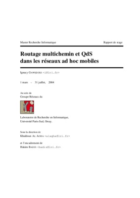 le routage dans les reseaux sans fil antnet Book