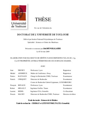 elaboration des films a base des nanocomposites Book