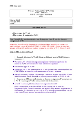 mise en place des vlan Book