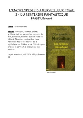 encyclopedie du merveilleux Book