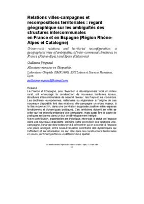 les relations villes campagnes Book