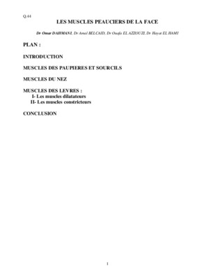 les muscles peauciers Book