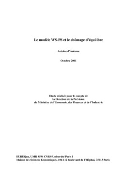 modele de shapiro et bstiglitz 1984 chomage opportuniste effort Book