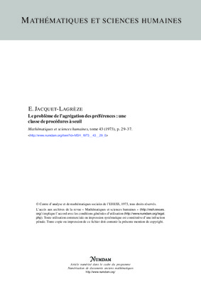 agregation des preferences Book