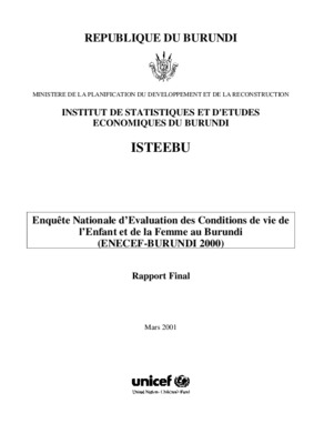 statistiques burundi Book