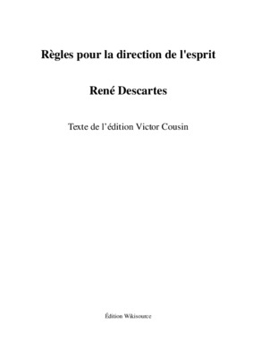 descartes raigles direction esprit Book