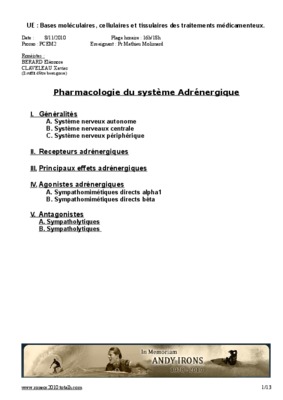 systeme adrenergique Book