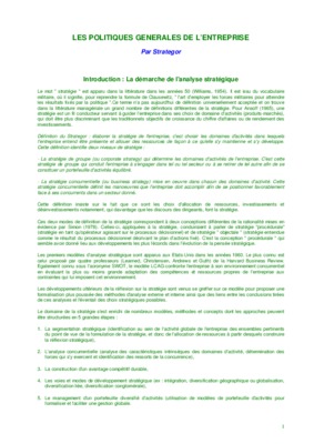 politiques generales de l_entreprise Book
