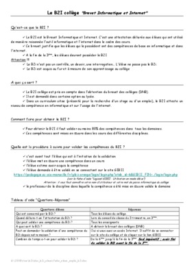 devoire informatique college Book