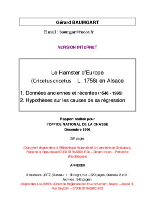 prix un hamster Book