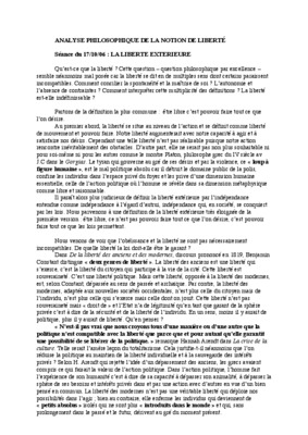 sur la notion de liberte max Book