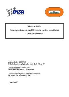 memoire de pfe guide pratique des cloisons en hospitaliermemoire de pfe guide pratique de la menuiserie en milieu hospitalier Book