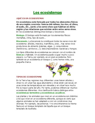 los ecosistemas Book