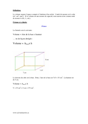 l_aire et le volume des solides p 52 Book