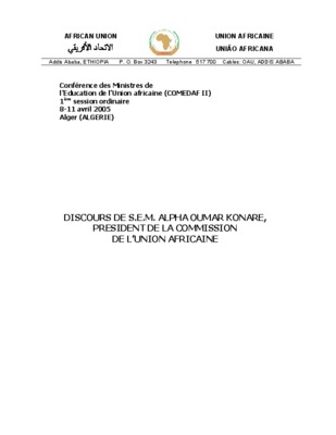discours de alpha oumar konare Book