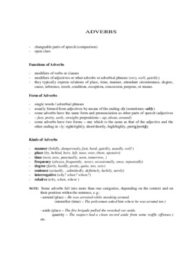 adverbs en anglais Book