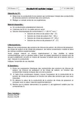 conductivite molaire ionique i Book