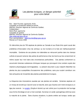 plantes toxiques pour le betail Book