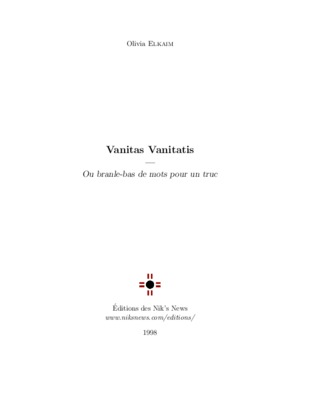 vanitas Book