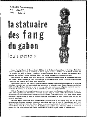 la statuaire ntumu du gabon Book