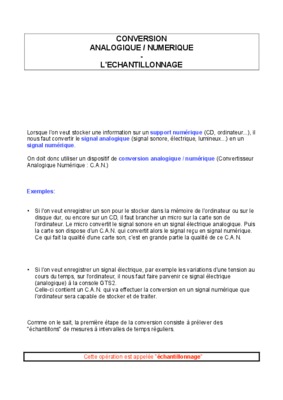 echantillonnage numerique Book
