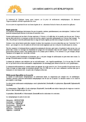 medicaments antiepileptiques Book