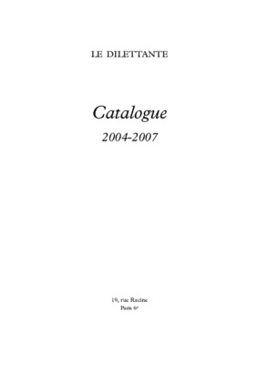 dilettante Book