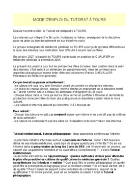 tutorat tours Book