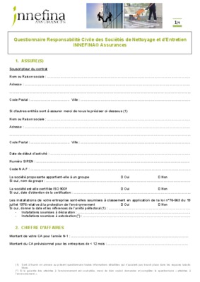 questionnaire nettoyage Book
