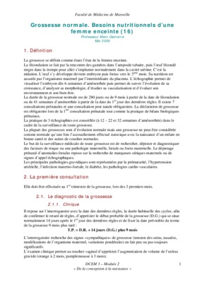 besoins et apports de la femme enceinte Book