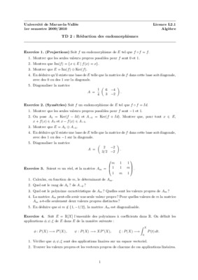 reduction matrice Book
