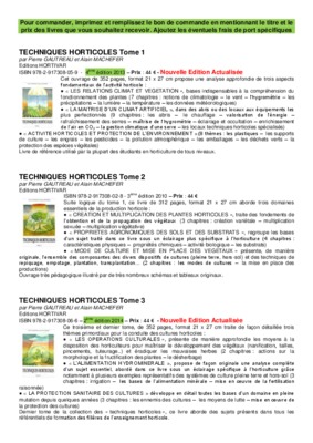 rapport de stage techniques horticoles Book