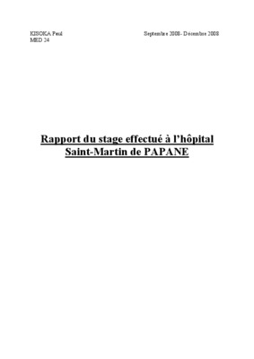 rapport de stage effectu au collaige haiti en physique chimie Book